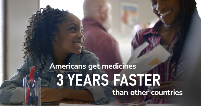 “America Cures” ad highlights early U.S. access to medicines