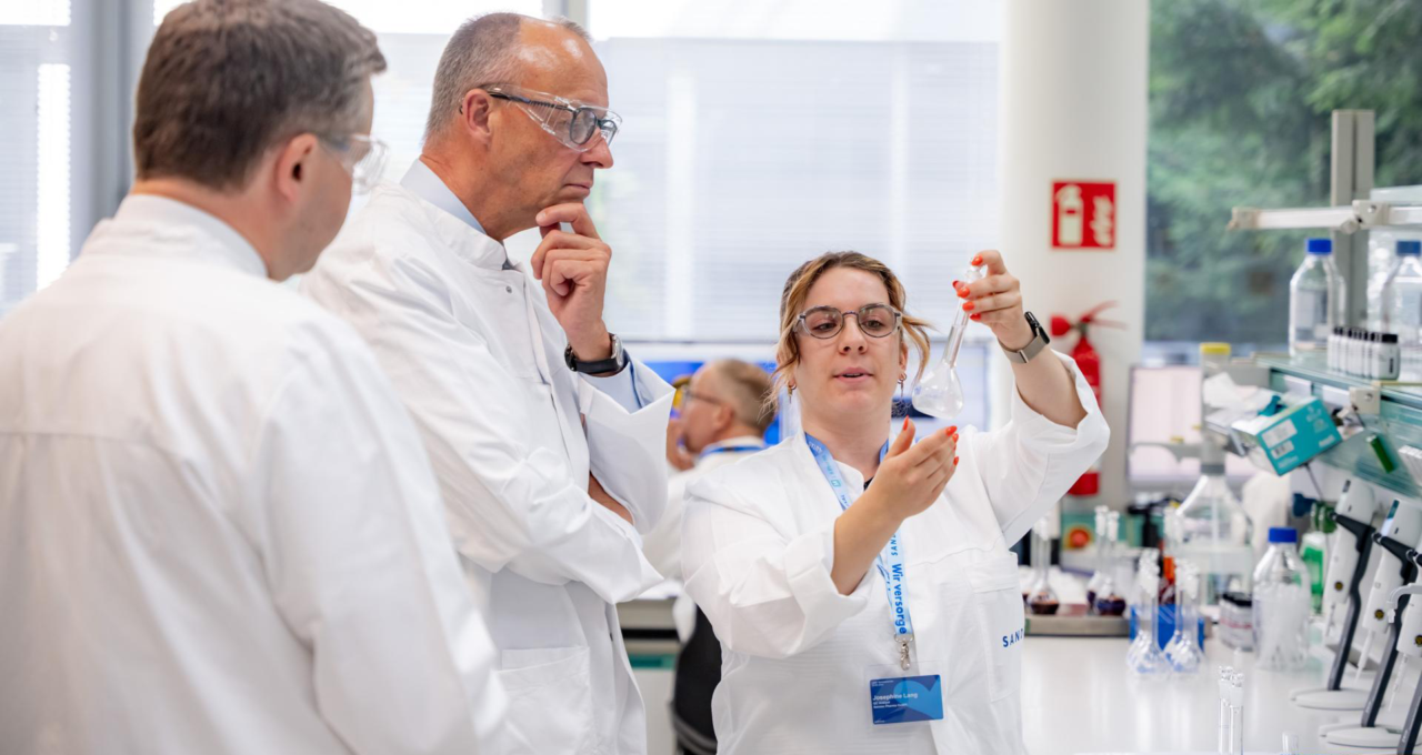 Merz visits Sandoz site in Barleben