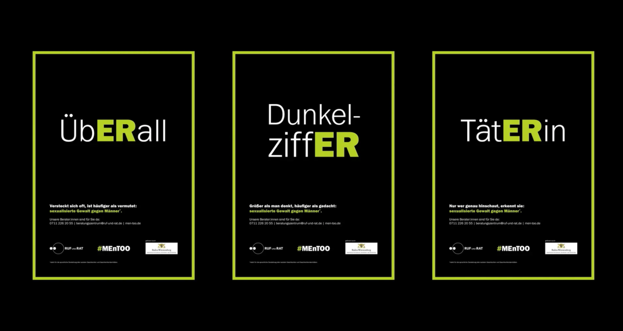 Campaign makes sexualized violence against men visible